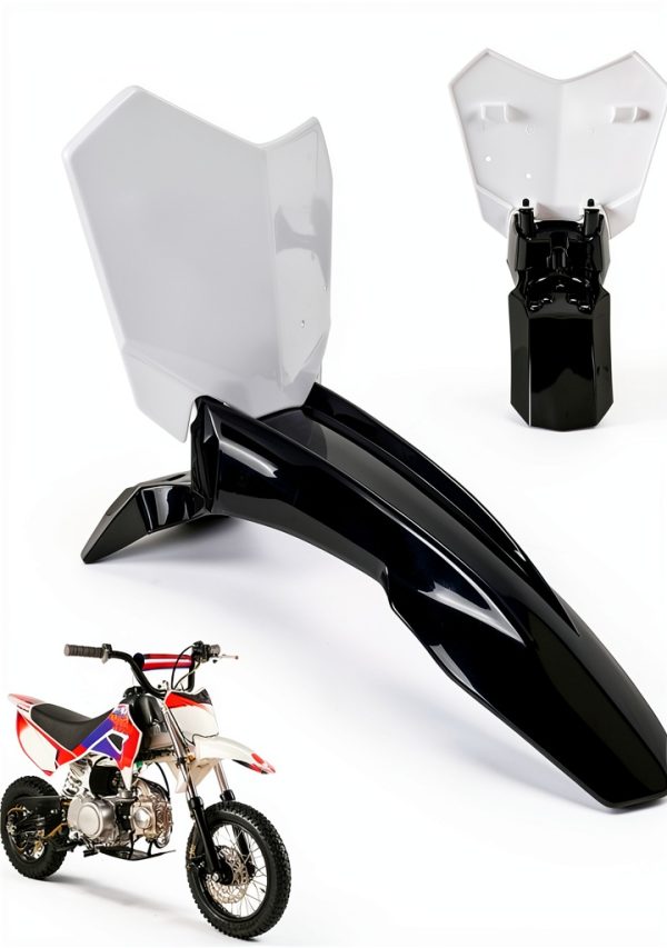 Motorcycle Front Fender Black Polypropylene Modern Style-2