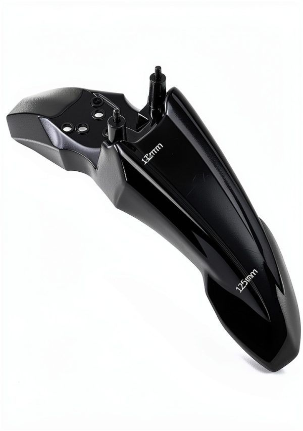 Motorcycle Front Fender Black Polypropylene Modern Style-1