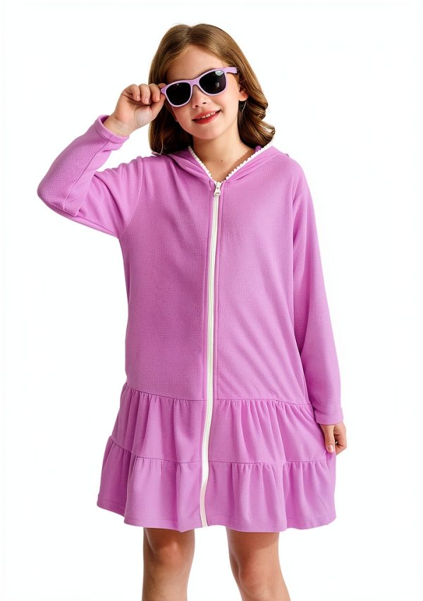 Girls Terry Swim Cover Up SunnyKids Hooded UV Wrap-2