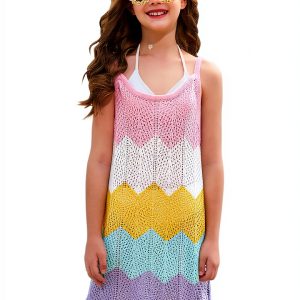 Girls Crochet Swim Cover-Up SunnyKids Colorful-0
