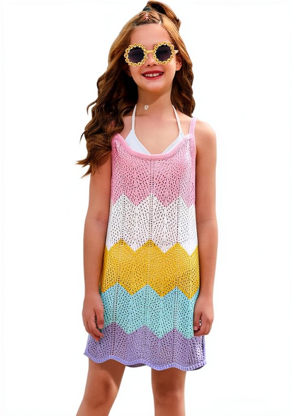 Girls Crochet Swim Cover-Up SunnyKids Colorful-0