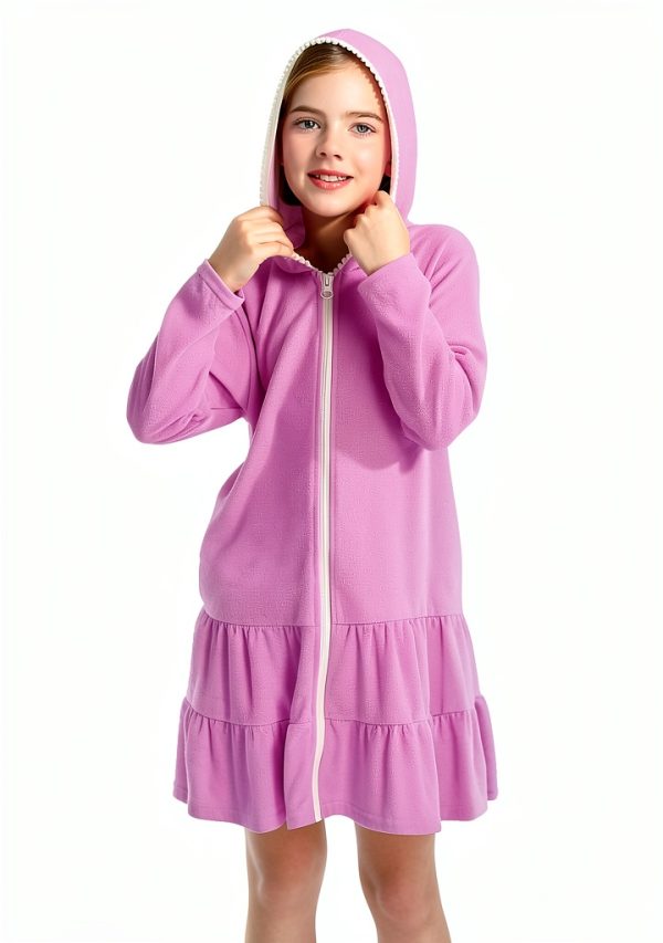 Girls Terry Swim Cover Up SunnyKids Hooded UV Wrap-3