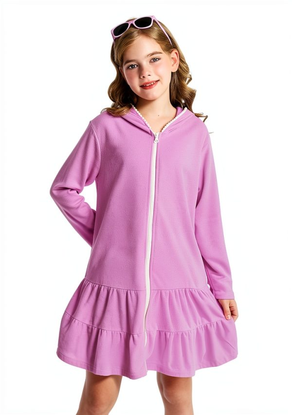 Girls Terry Swim Cover Up SunnyKids Hooded UV Wrap-1