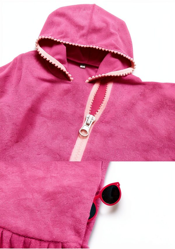 Girls Terry Swim Cover Up SunnyKids Hooded UV Wrap-5