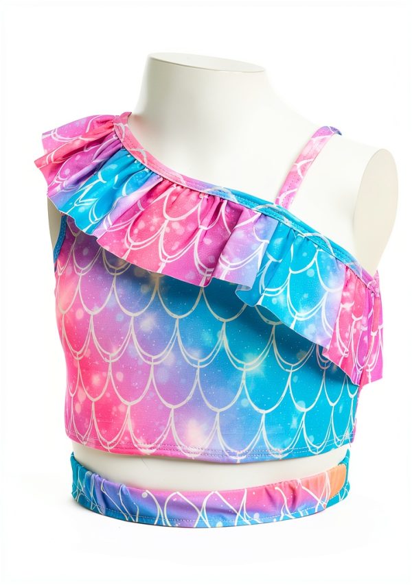 Girls 3 Piece Swimsuit SunnyKids Ruffle Cover Up-1