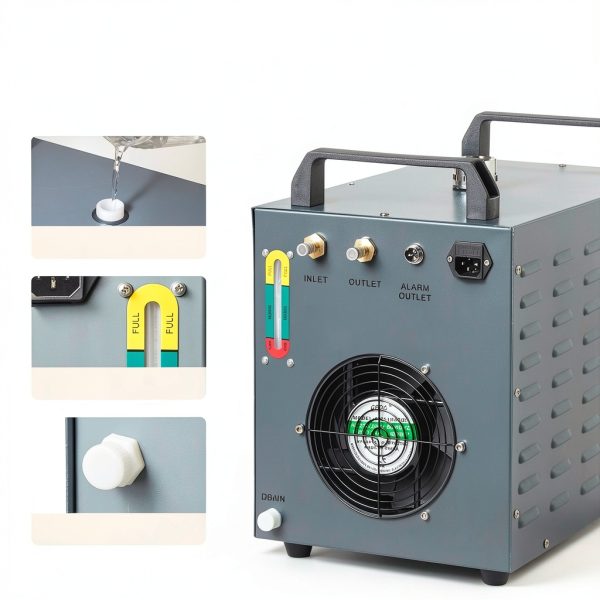 Industrial Water Chiller VEVOR CW-3000 12L Black Freestanding Cooler-5